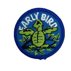 Rare Vintage Girl Scout Turtle Early Bird Patch NWOT